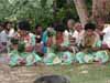 Locals spending an afternoon at Coconut Grove (next door to our place) performing a vakamalolo (sitting dance); everyone participates, drinking kava, drumming, and dancing