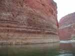 A sheer limestone cliff, with every layer of sediment clearly visible... amazing