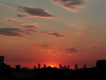 Sunrise from our new apartment, 7/2001