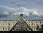 The glass pyramid at the Louvre