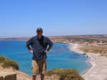 After dropping Robyn off at the airport in Alghero, Carlo & I continued south down the coast, stopping here at the tip of the Sinis peninsula at the site of the ancient Phoenecian city of Tharros.