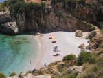 We went to this beach two days in a row--this was a packed as it gets.