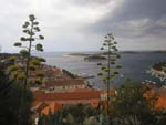 The view of the harbor and outlying islands from the castle