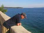 Carlo looking at the water on the island of Rab