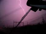 Pulled over on the side of the road in Newark, waiting out a furious storm - 8/2/02