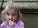 Zoe having a snack in Central Park, 10/6/02