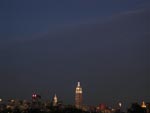 Our view of midtown Manhattan at dusk