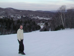 After the lifts shut down for the day, Eric & I took an evening stroll up from the hotel room (visible at the bottom of the slope)