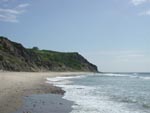 Looking up the beach