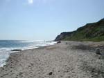 Looking down the beach. Not a bad crowd for a Saturday in August.