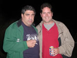 Aaron with Vincent Pastore ('Uncle Pussy' on the Sopranos)