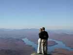 Admiring the view of Lake Placid