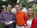 Randy, Bob and Robyn at the pre-wedding oyster roast - 11/8/03