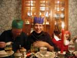 Eric, Inga, Diane, and Zoe at Christmas dinner