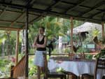 Robyn in the dining room before breakfast