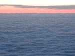 Sunset above the clouds somewhere on the eastern seaboard